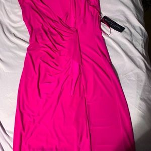 Brand new Hot pink faux wrap party dress